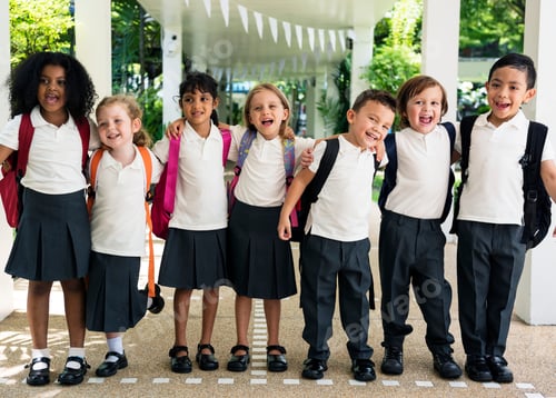 Preview: Happy kids at elementary school