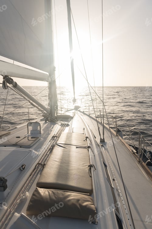 Preview: Seats on nose of yacht on water