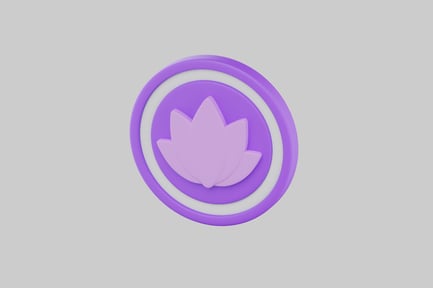 Preview: Circular Object with Raised Lotus Flower Design