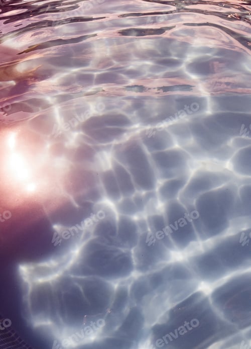 Preview: View of the surface of the water with a rippled light effect