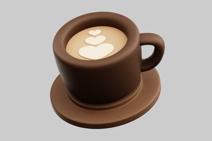 Preview: Latte with heart foam art