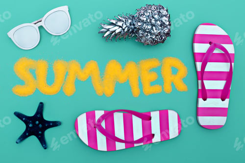 Preview: Summer set. Minimal art fashion style