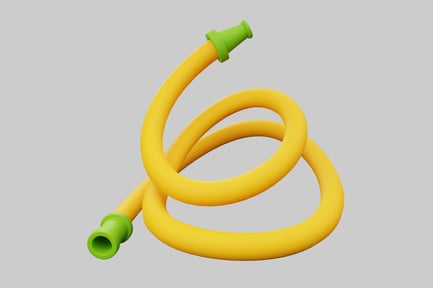 Preview: Garden hose with green nozzle