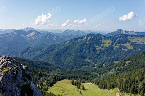 Preview: Beautiful landscape of Mangfall Mountains, Bavarian Prealps, Southern Germany