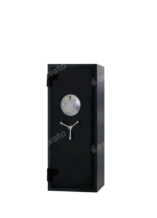 Preview: Modern black safe with combination lock