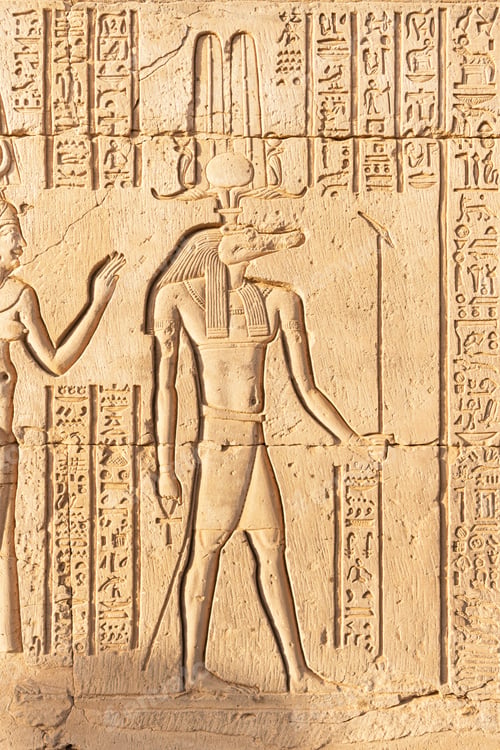 Preview: Ancient Carved Stone Wall at Kom Ombo Temple