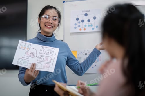 Preview: UX Developer and UI Designer Brainstorming Session. Creative Collaboration and Innovative Design