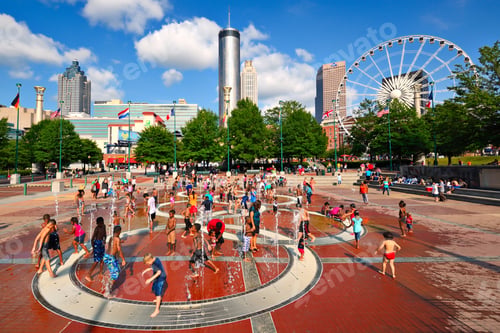 Preview: Atlanta - August 25: Children Play At Centennial Olympic Park August 25, 2013 In Atlanta, Ga. The