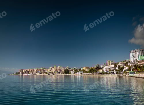 Preview: sarande resort town view on southern albania coast