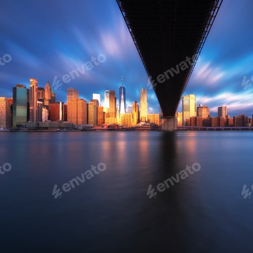 Preview: City skyline at sunset