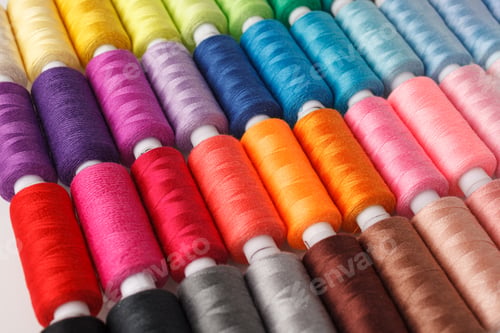 Preview: Set of colorful spools of thread
