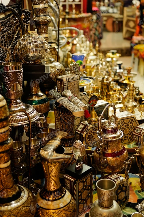 Preview: Vertical closeup shot of historical vintage valuables