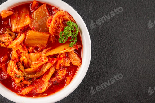 Preview: Kimchi pickled cabbage salad spicy savory vegetables fresh delicious gourmet food