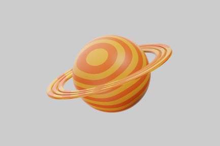 Preview: Planet with overlapping rings and central ovals