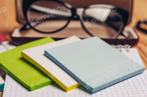 Preview: notepads felt-tip pens stationery glasses in case office