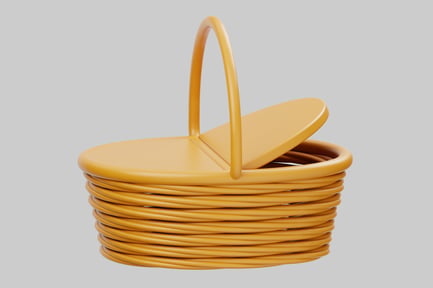 Preview: Stack of yellow, circular objects with a handle