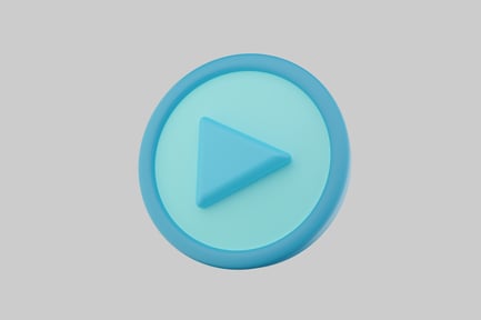 Preview: Play button round teal