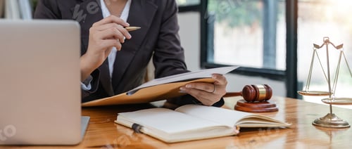 Preview: Young female lawyer asian people in real estate working law book and contract documents Arguments