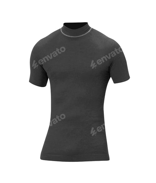 Preview: Black Tshirt isolated on white background