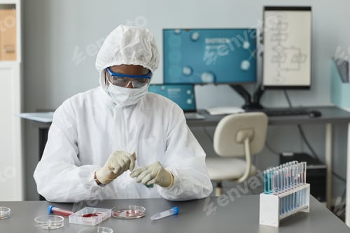 Preview: Scientist Holding Petri Dish Closeup