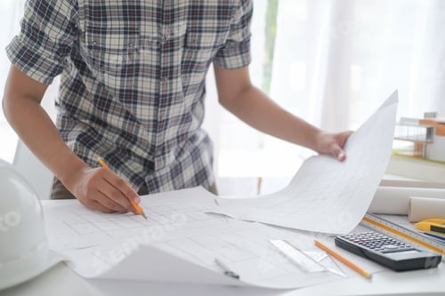 Preview: Architectural building design and construction plans.