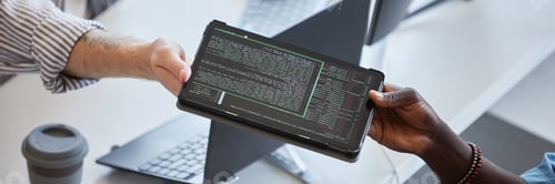 Preview: Exchanging Tablet Featuring Code in an Office Setting