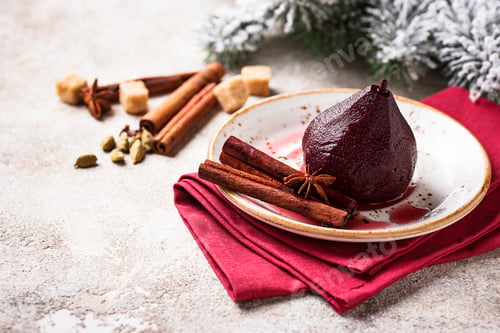 Preview: Pears in wine with spices