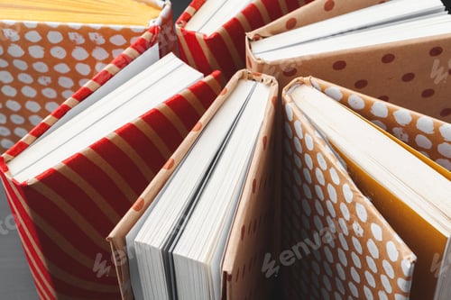 Preview: paperback books on a table