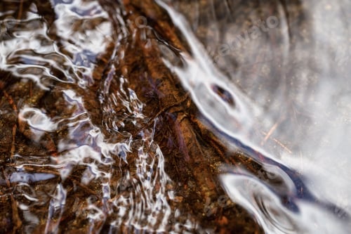 Preview: Running water in the forrest. Fresh River. Nature Background