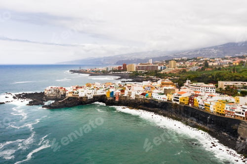 Preview: Top view of the town of Punta Brava near the town of Puerto de la Cruz on the island of Tenerife