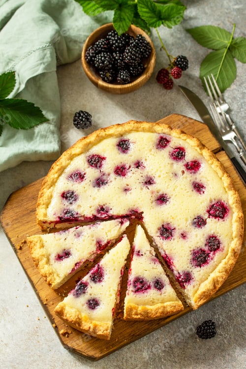 Preview: Sweet pie, tart with fresh blackberry.
