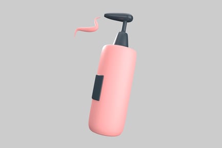 Preview: Pink lotion pump dispenser bottle