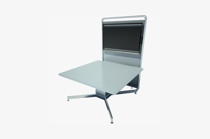 Preview: Adjustable screen above rectangular desk