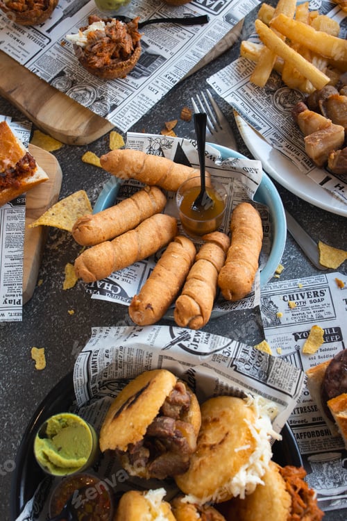 Preview: Latin american street food feast with tequeños and arepas