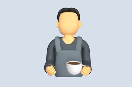 Preview: Barista 3D Illustration