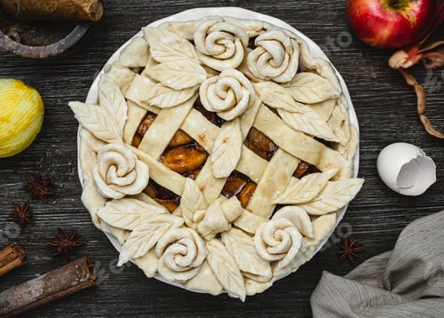 Preview: Apple pie with roses