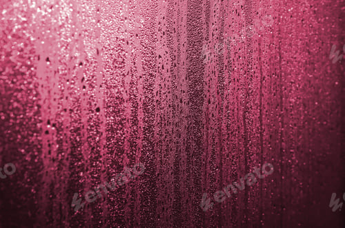 Preview: The texture of misted glass with a lot of drops and drips of condensation