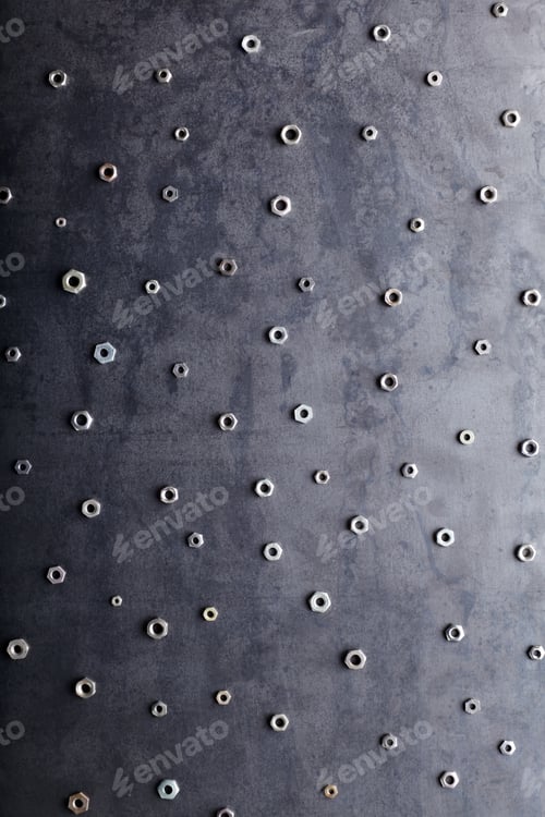 Preview: Abstract metal screw nuts background