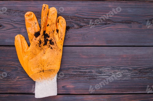 Preview: Dorty gardening glove with soil.