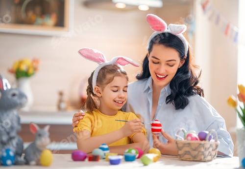 Preview: Happy family are preparing for Easter