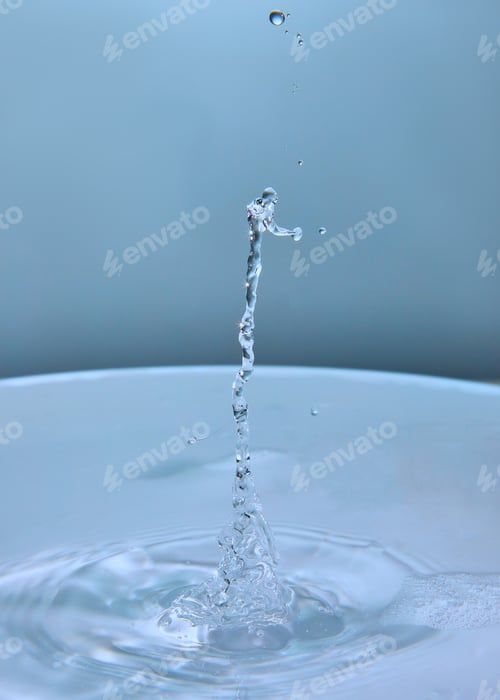 Preview: Abstract background of splash of color water, collision of colored drops, the concept