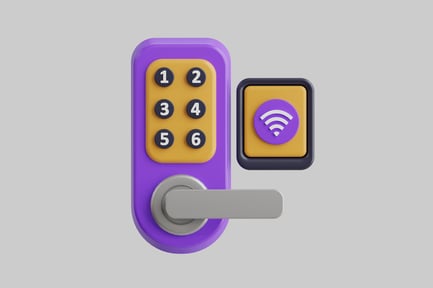 Aperçu: Serrure de porte intelligente violette