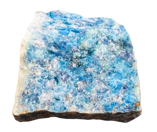 Preview: unpolished lazurite mineral isolated on white