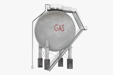 Preview: Spherical Gas Storage Tank with Ladder
