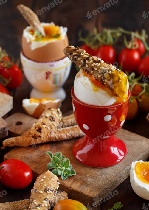 Preview: Soft-boiled egg with crisp bread