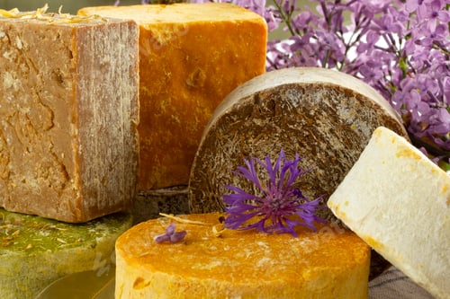 Preview: organic soaps in various colors