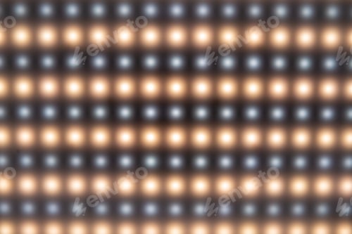 Preview: Defocused panel with bright luminous LEDs