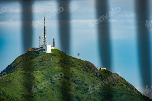 Preview: Internet and satellite towers on the mountains