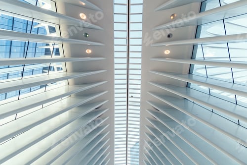 Preview: Interior view of World Trade Center Transportation Hub or Oculus in New York City, USA.