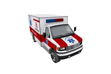 Preview: American red cross ambulance with emergency markings